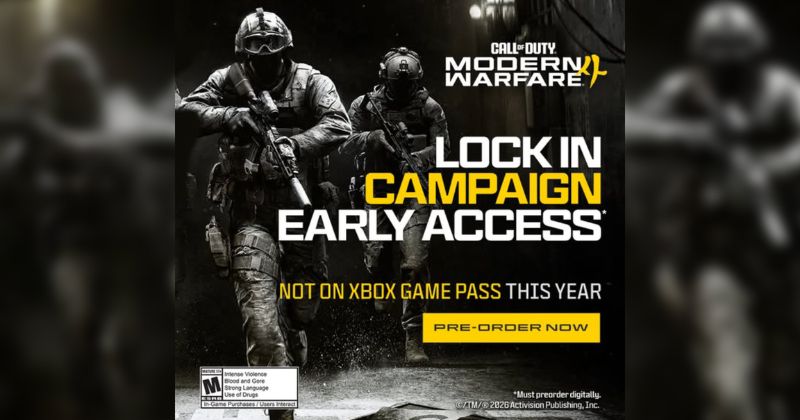 Chiến dịch marketing của Xbox có một bước đi đầy ê chề với các quảng cáo Call of Duty mới, tuyên bố lớn tiếng rằng 'KHÔNG CÓ TRÊN XBOX GAME PASS TRONG NĂM NAY'. 1 Chiến dịch marketing của Xbox có một bước đi đầy ê chề với các quảng cáo Call of Duty mới, tuyên bố lớn tiếng rằng 'KHÔNG CÓ TRÊN XBOX GAME PASS TRONG NĂM NAY'